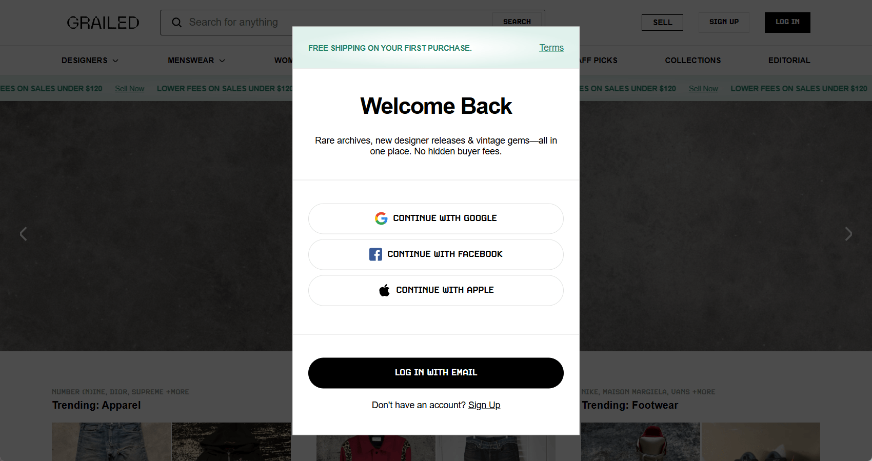 Login Grailed