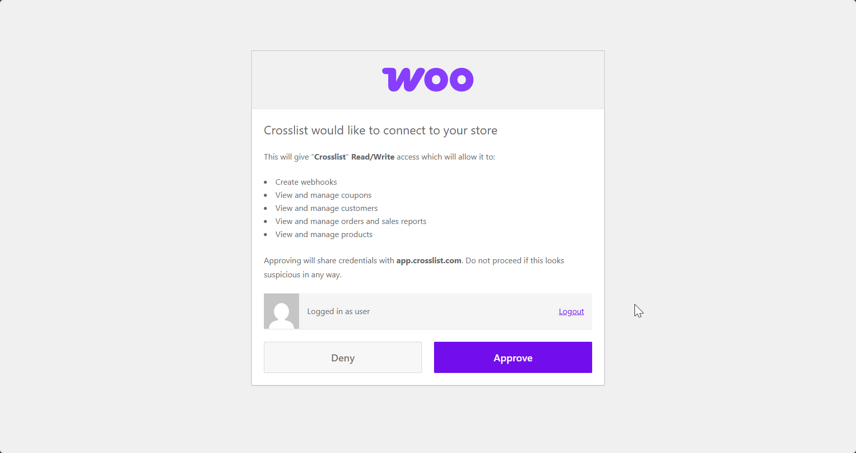 Connect WooCommerce