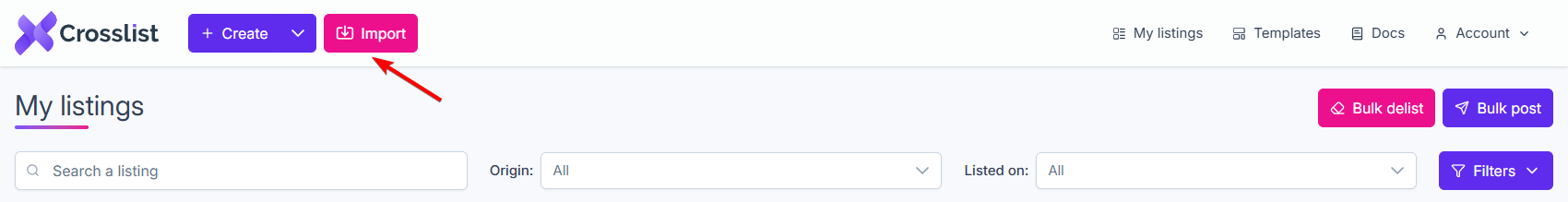 Import Button