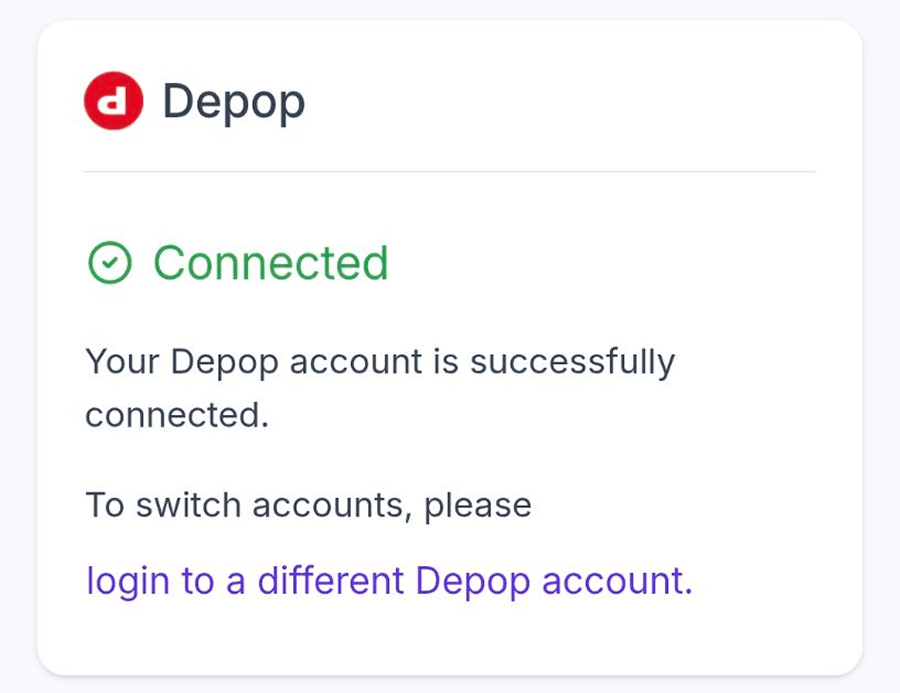 Depop Successful Log In