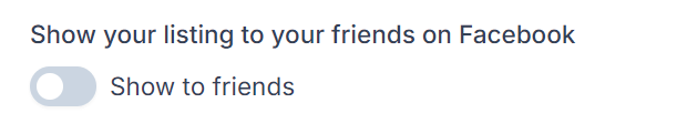 Facebook Marketplace Setting