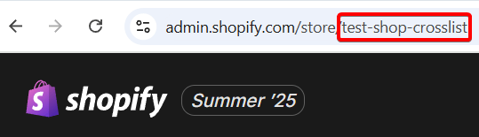 Shopify URL