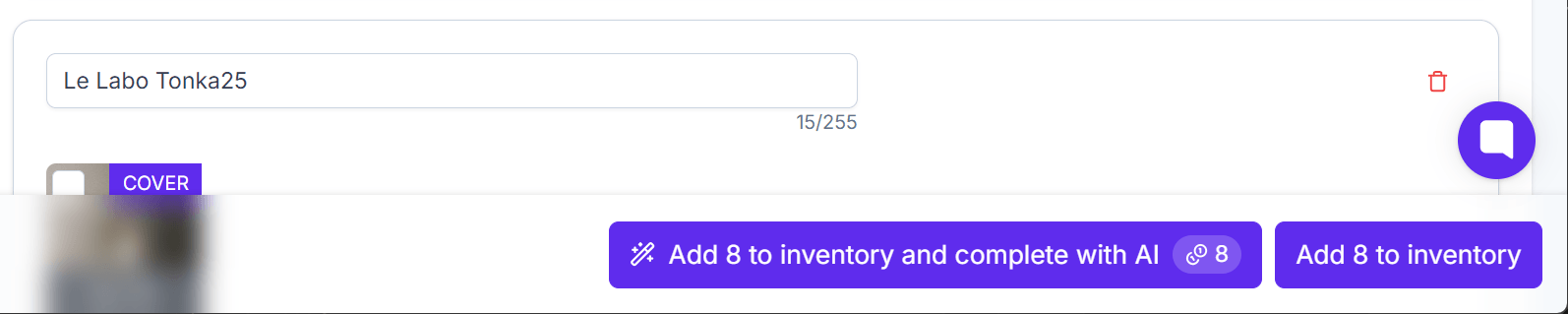Add Listings To Inventory Buttons