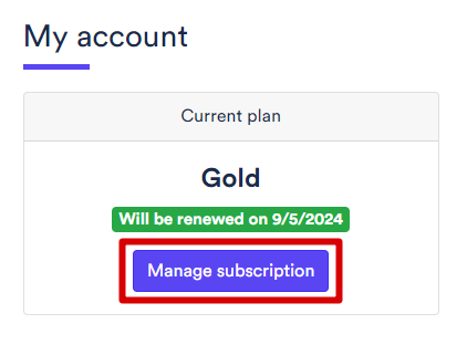 Manage Subscription Button