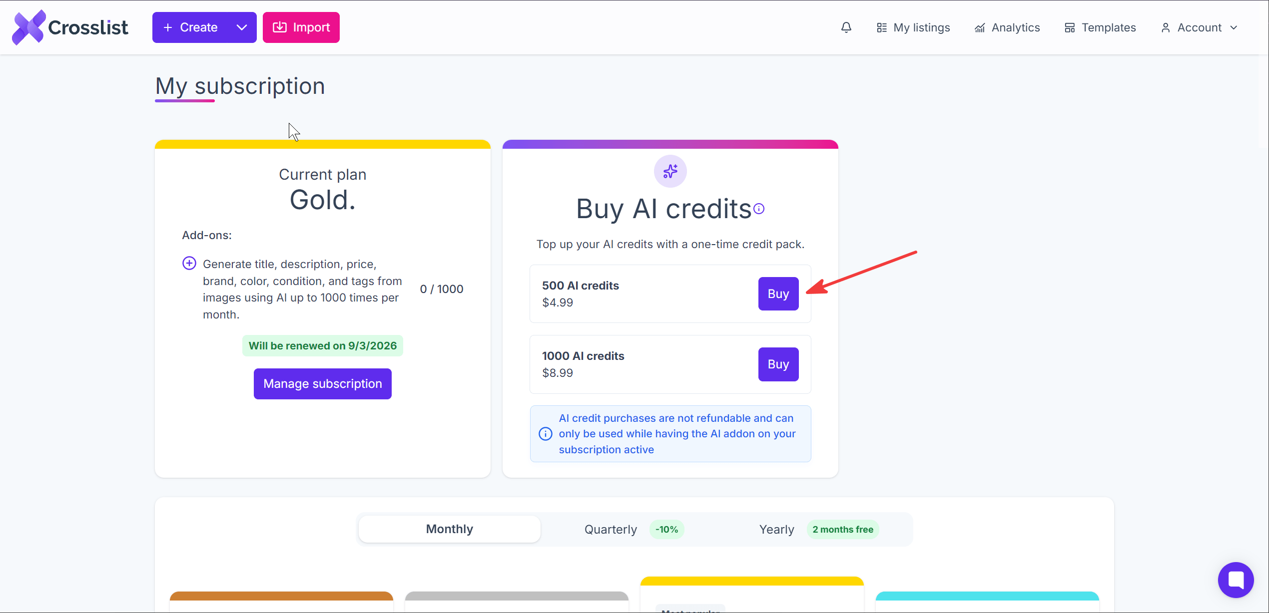 AI Credits