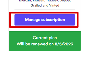 Manage Subscription